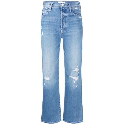 MOTHER jeans svasati con effetto vissuto - blu