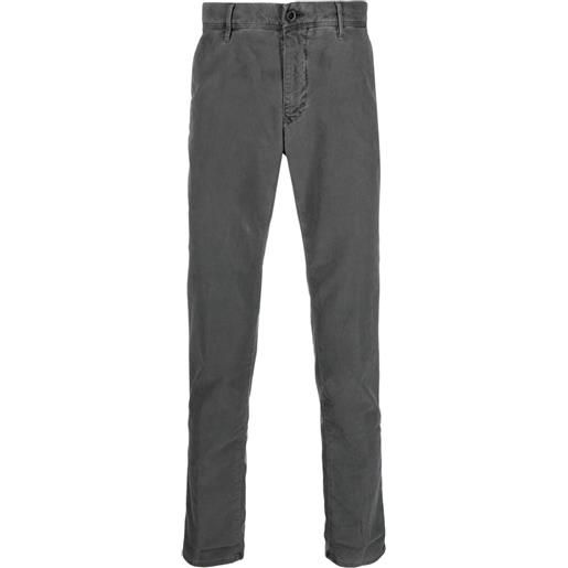 Incotex pantaloni dritti con ricamo - grigio