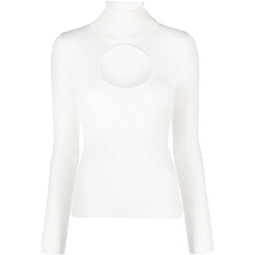 Courrèges maglione con cut-out - bianco