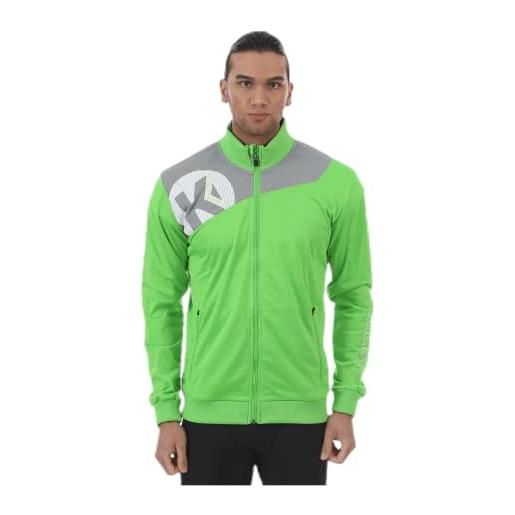 Kempa core 2.0 poly jacke, giacca da uomo, verde/grigio scuro melan, xl