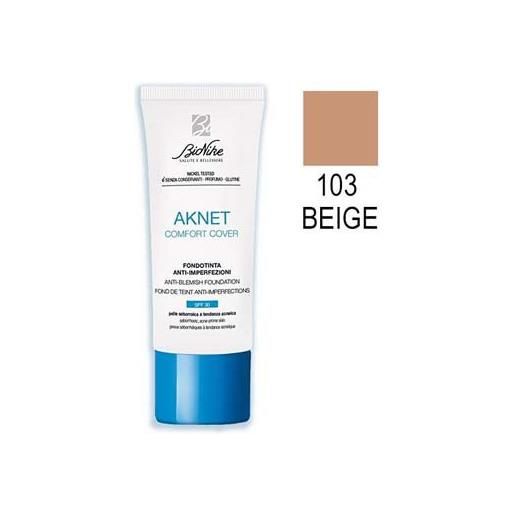 I.C.I.M. (BIONIKE) INTERNATION bionike aknet comfort cover fondotinta anti-imperfezioni spf30 n. 103 beige 30ml