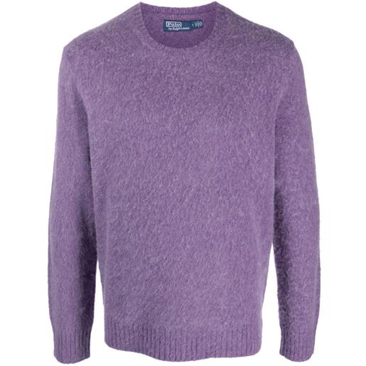 Polo Ralph Lauren maglione con effetto spazzolato - viola