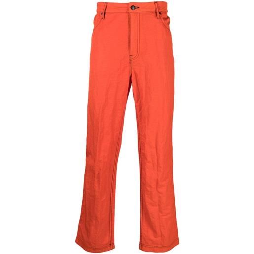 Eckhaus Latta pantaloni dritti - rosso