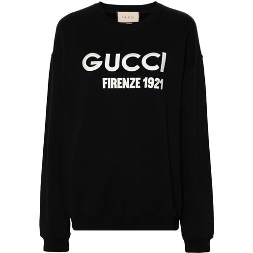 Gucci felpa con ricamo - nero