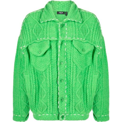 FIVE CM giacca con cuciture decorative - verde