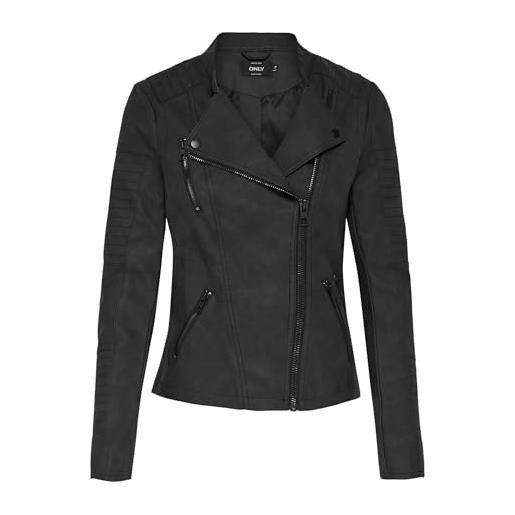 ONLY leather look biker jacket onlava leather look biker jacket black 38 black 1 38