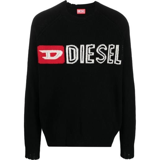 Diesel maglione con logo - nero