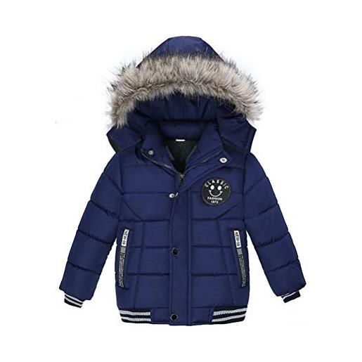 Odziezet cappotto con cappuccio da bimbo giubbino impermeabile incappucciato inverno 1-10 anni