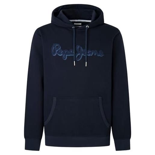 Pepe Jeans ryan hoodie, felpa con cappuccio uomo, blu (dulwich), xxl