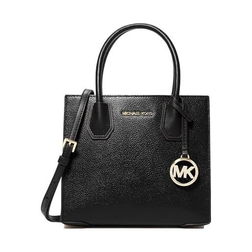 Michael Kors mercer medium messenger tracolla cartella polvere, nero, medium