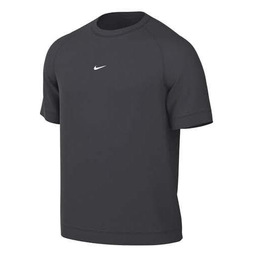 Nike mens top m nk strke22 thicker ss top, dk smoke grey/white, dh9361-070, 2xl