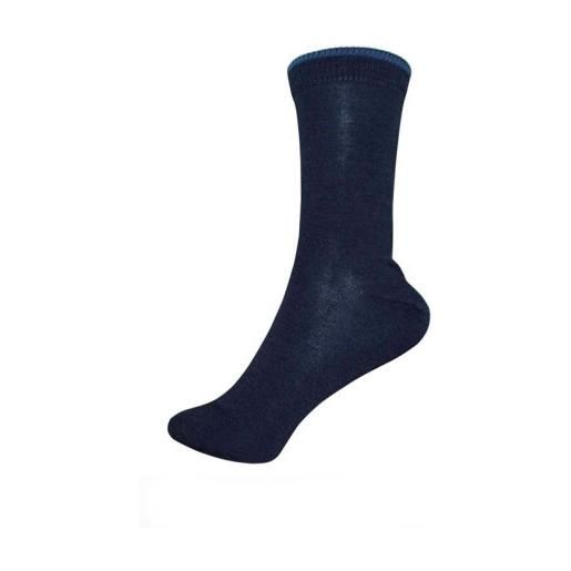 Grödo calzini corti in lana mista cotone bio - col. Blu marine