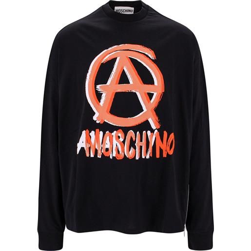 Moschino t-shirt manica lunga anarchy