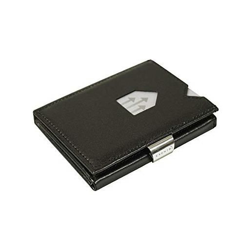 EXENTRI portafogli tri-fold - blocco rfid con clip di chiusura in acciaio inossidabile