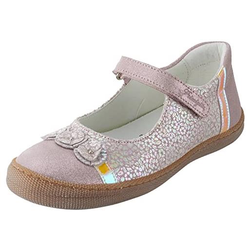 Primigi sport tre. Femm, scarpa mary jane donna, bianco iridescente-argento, 34 eu