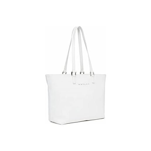 REPLAY fw3333.002. A0420a, shopper donna, bianco (opt white 001), onesize