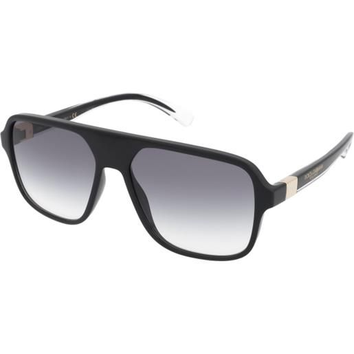 Dolce & Gabbana dg6134 675/79 | occhiali da sole graduati o non graduati | prova online | unisex | plastica | pilot | nero | adrialenti