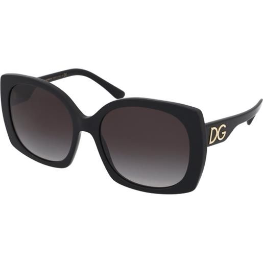 Dolce & Gabbana dg4385 501/8g | occhiali da sole graduati o non graduati | prova online | plastica | quadrati | nero | adrialenti