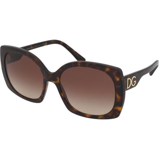 Dolce & Gabbana dg4385 502/13 | occhiali da sole graduati o non graduati | prova online | plastica | oversize, quadrati | havana, marrone | adrialenti