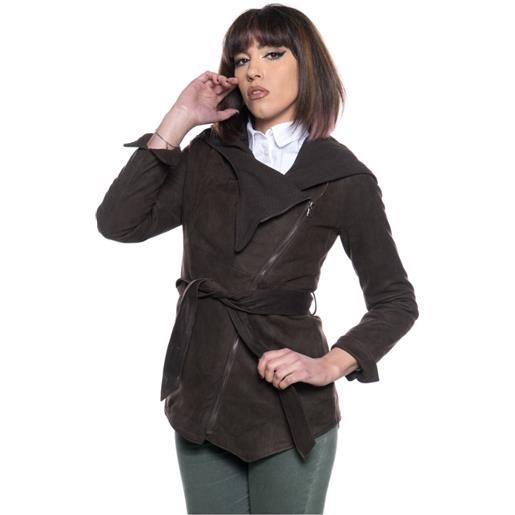 Leather Trend colima - giacca donna testa di moro nabuk in vera pelle