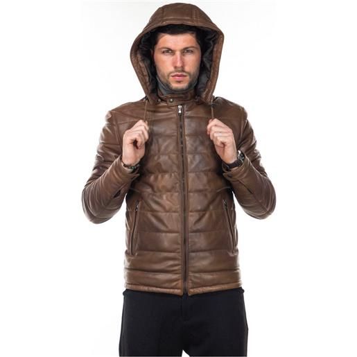 Leather Trend berlino - piumino uomo cuoio in vera pelle