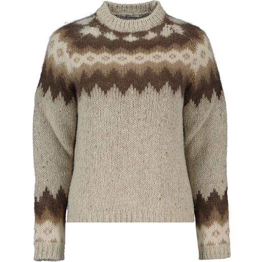 WOOLRICH maglione girocollo fair isle lana e mohair donna