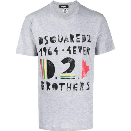 Dsquared2 t-shirt con stampa - grigio