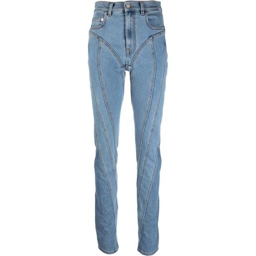 Mugler jeans skinny spiral - blu