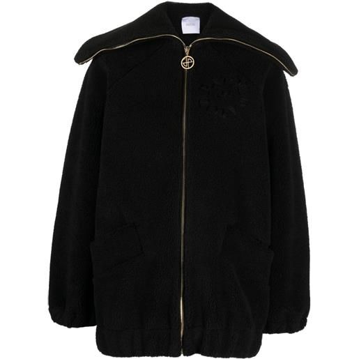 Patou giacca in felpa con ricamo - nero