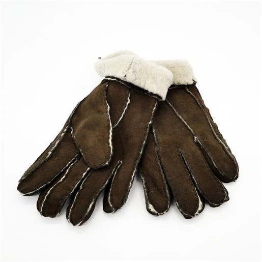 Leather Trend gloves - guanti donna marrone in vero montone shearling