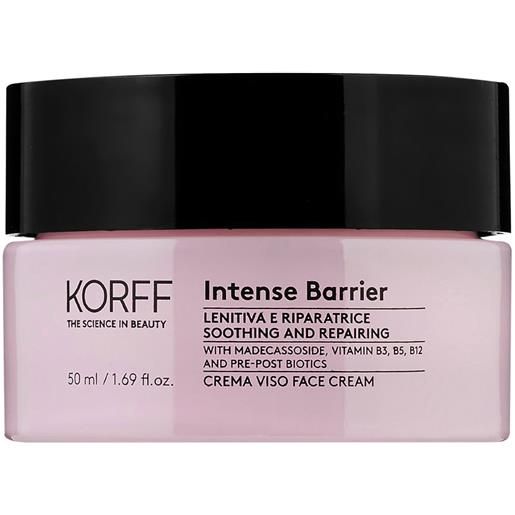 KORFF Srl korff intense barrier crema viso lenitiva - crema riparatrice per pelle irritata e arrossata - 50 ml