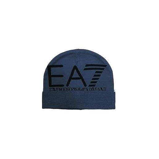 Emporio Armani ea7 beanie hat mountain visibility, berretto da uomo - 240127 (m (57), blue navy/bianco)