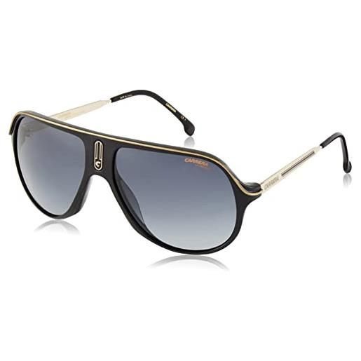 Carrera safari65/n 807/9o black sunglasses polycarbonate, standard, 62 occhiali, unisex-adulto