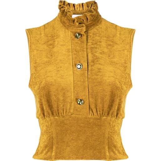 Viktor & Rolf top smanicato - giallo