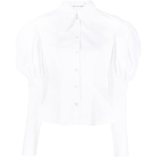 Viktor & Rolf puff-sleeved organic-cotton shirt - bianco