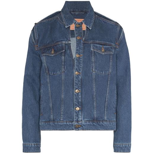Y/Project giacca denim con cut-out - blu