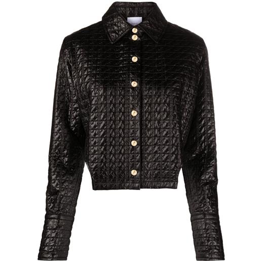 Patou bomber trapuntato crop - nero