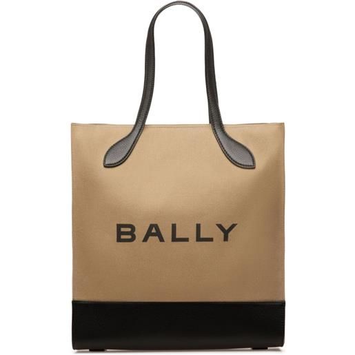 Bally borsa tote bar keep on con stampa - marrone