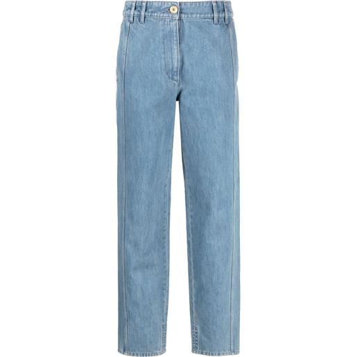 Patou jeans cargo affusolati a vita bassa - blu