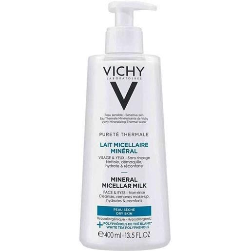 Vichy purete thermale - latte detergente micellare minerale per pelle secca 400 ml