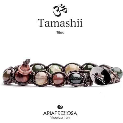 Tamashii bracciale pietra tibetano agata muschiata Tamashii unisex 1 giro bhs900-17