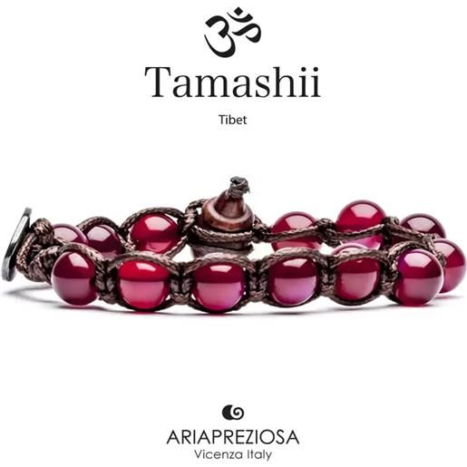 Tamashii bracciale pietra tibetano agata rossa Tamashii unisex 1 giro bhs900-34