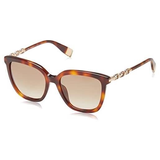 Furla sfu532s 0752 sunglasses combined, standard, 54, shiny dark havana, unisex-adulto