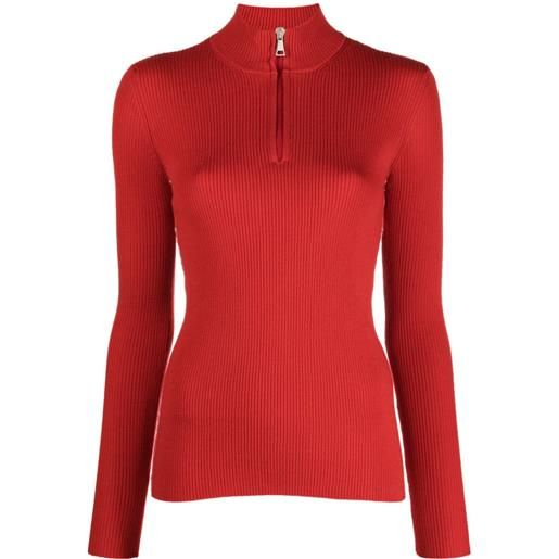 Moncler maglione con zip - rosso