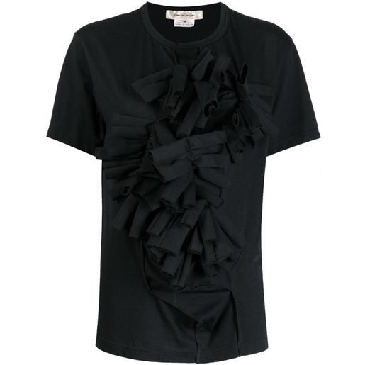 Comme Des Garçons t-shirt girocollo con applicazione - nero