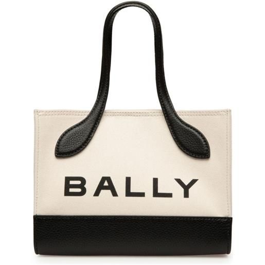 Bally borsa tote bar keep on con stampa - toni neutri
