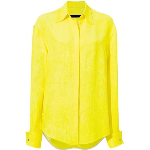 Proenza Schouler camicia con effetto stropicciato - giallo