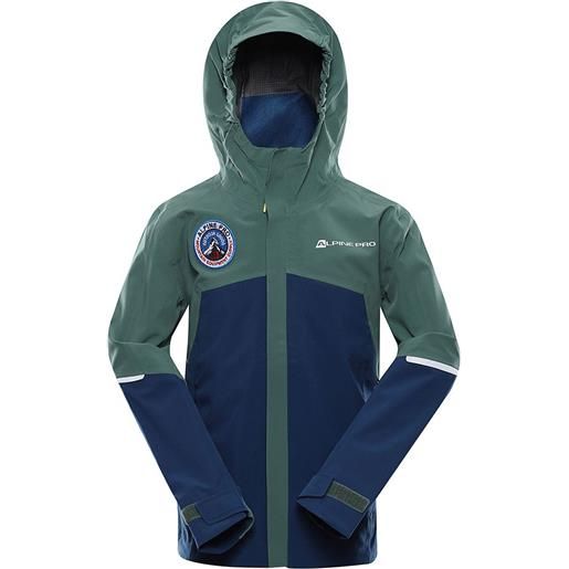 Alpine Pro goro full zip rain jacket verde, blu 116-122 cm ragazzo