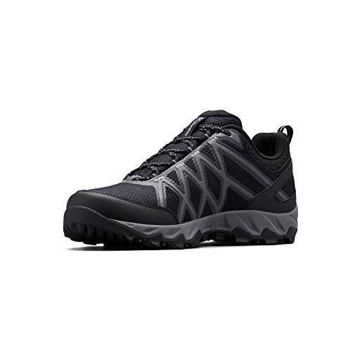 Columbia peakfreak x2 outdry waterproof scarpe da trekking basse impermeabili uomo, nero (black x ti grey steel), 45 eu