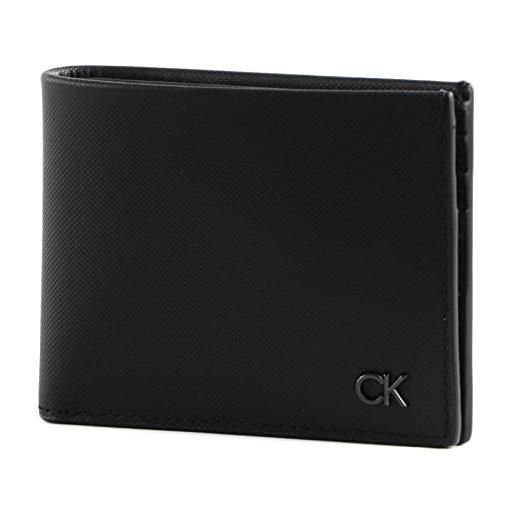 Calvin Klein portafoglio uomo ck bifold 6 cc bills piccolo, nero (ck black), nero (ck black), taglia unica